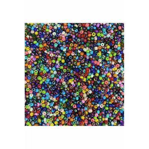 Karışık Renk 4 mm Yaklaşık 220 adet/20 gram Cam Boncuk Oya Yazma Bileklik ve Kolye