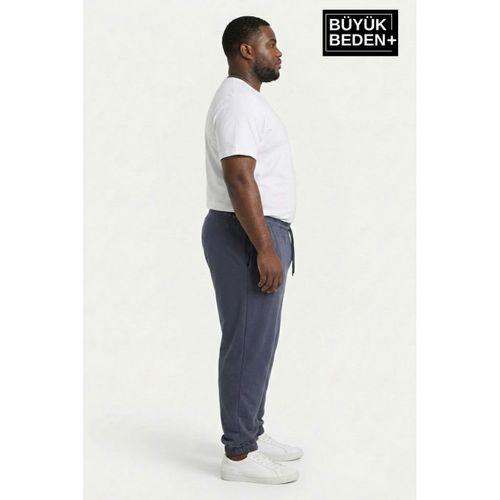 Erkek Büyük Beden BROOKLYN 1970 Baskılı Paça Lastikli  Jogger İnce Eşofman Altı SPR26BEA951-3