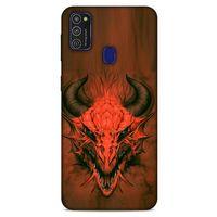 Samsung Galaxy M21 Kılıf Dragons (14) Lansman Kılıf Kırmızı Boynuzlu Ejderha