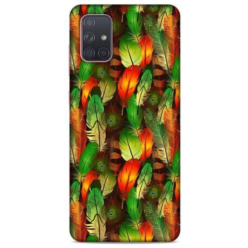 Samsung Galaxy A71 Kılıf Desenli Özel Seri Tüyler (1) Kılıfı