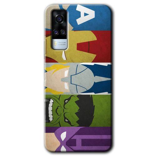 Vivo Y53s Kılıf HD Desen Baskılı Arka Kapak - Avengers-1 + Kırılmaz Cam