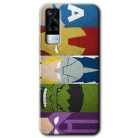 Vivo Y53s Kılıf HD Desen Baskılı Arka Kapak - Avengers-1 + Kırılmaz Cam