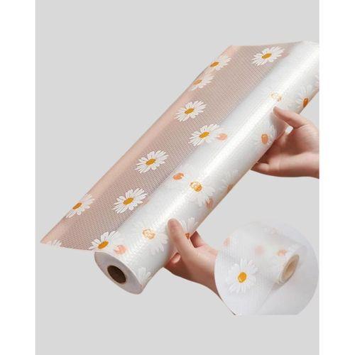 10 Metre Papatya Desenli Dolap İçi Kaymaz Koruyucu Mat