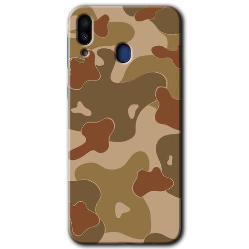 MRCİLETİSİM Samsung Galaxy M10s Kılıf HD Desen Baskılı Arka Kapak + Temperli Cam - Kamuflaj 10