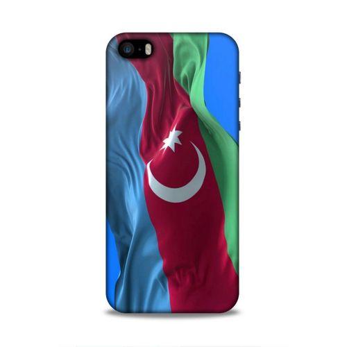 Apple Iphone 5 Uyumlu Kılıf Azarbaijan (6) Silikon Kılıf Dalgalanan Bayrak