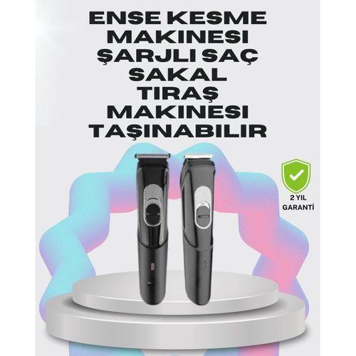 Taşınabilir Şarjlı Saç Sakal Tıraş Makinesi – 3 Taraklı, Sessiz Ve Ergonomik