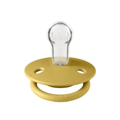 Eğitici Çocuk Bibs De Lux Silikon Emzik 0-36 Ay Mustard