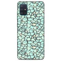 Samsung Galaxy A51 Kılıf Baskılı Özel Seri Taşlı (21) Koruyucu Kapak