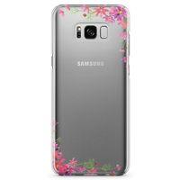 Samsung Galaxy S8 Plus Kılıf Akdeniz Çiçekleri Arka Kapak Koruma Desenli Full Koruyucu