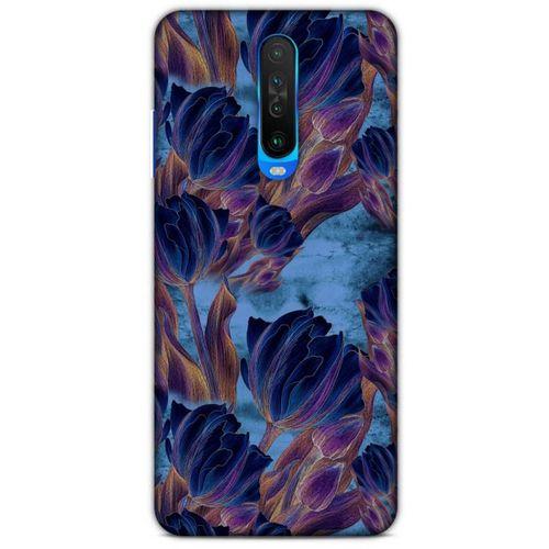 Xiaomi Redmi K30 Uyumlu Kılıf Mavi Delisi (49) Ultra Silikon Kılıf Lale