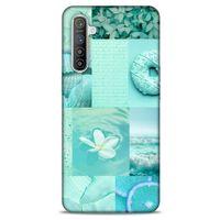Realme XT Uyumlu Kılıf Yeşil Delisi (36) Glitter Kılıf Tropikal orman yeşili