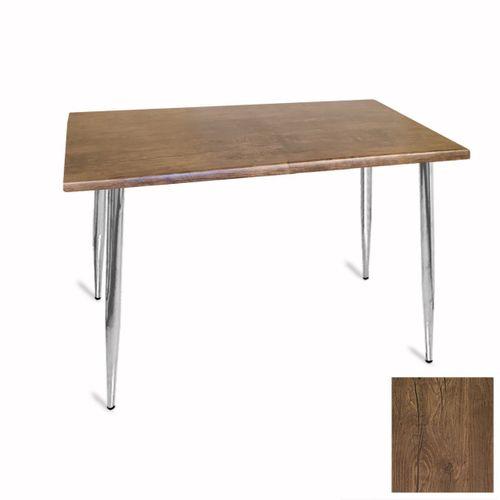 Dockers Manolya Mutfak Masası 80x120 Kromnikel (Werzalit, Wermodin ve Allzalit Tabla) - Rustik Dark