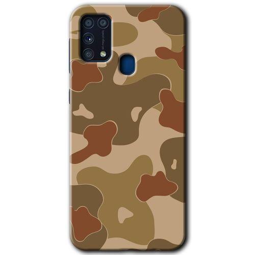 Samsung Galaxy M31 Kılıf Kapak - Kamuflaj 10 +Hayalet Ekran Yandan Gözükmez
