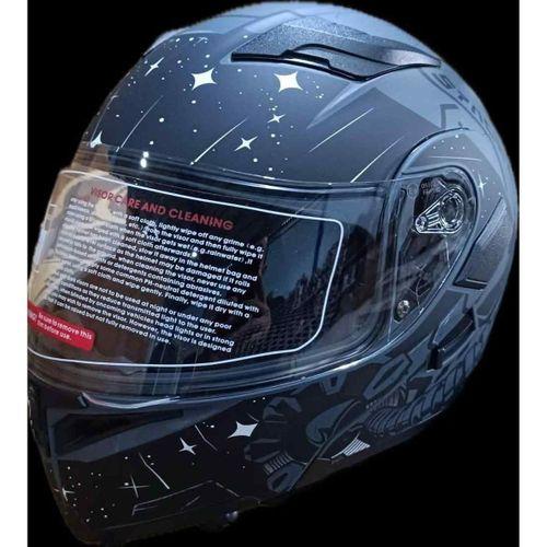 JK-20 Jk-20 Jk902 Çene Pedli Güneş Vizörlü Çeneden Açılır Kask [H-2 Grey ] L Beden
