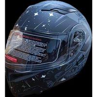 JK-20 Jk-20 Jk902 Çene Pedli Güneş Vizörlü Çeneden Açılır Kask [H-2 Grey ] L Beden