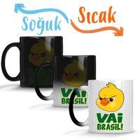 Pistolinha Vai Brasil Sihirli Kupa Bardak Porselen