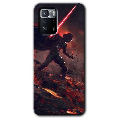 Poco x3 GT Kılıf HD Desen Baskılı Arka Kapak + Temperli Cam - Darh Vader Wars