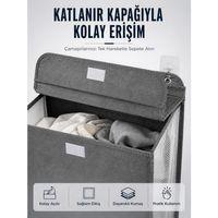 Kapaklı Duvar Tipi Kirli Çamaşır Sepeti Yer Tasarrufu Sağlayan