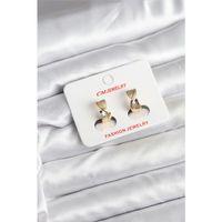 14K Gold Renk Kaplama CM Kadın Küpe