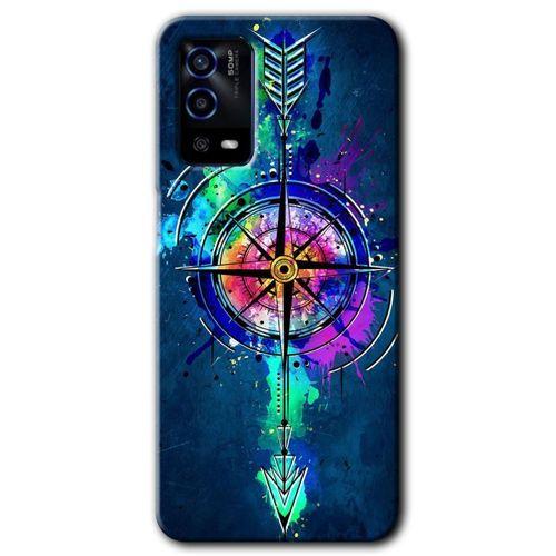 Oppo A55 HD Baskılı Kılıf + 9D Tam Ekran Koruyucu - Gizemli Pusula