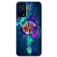 Oppo A55 HD Baskılı Kılıf + 9D Tam Ekran Koruyucu - Gizemli Pusula