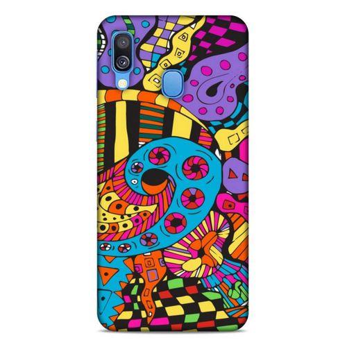 Lopard Samsung Galaxy A40 Uyumlu Kılıf Soyut Sanat (23) Baskılı Ultra Koruma Kılıfı