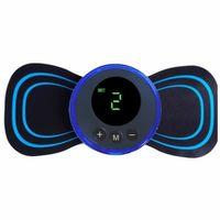 8 Modlu Mini Şarjlı Kelebek Lcd Ekran Ems Boyun Omuz Kol Sırt Elektrikli Masaj Bantı Kas Stimülatörü