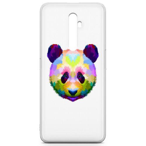 Oppo Reno2 Z 2019 Kılıf Renkli Panda Arka Kapak Koruma Desenli Full Koruyucu