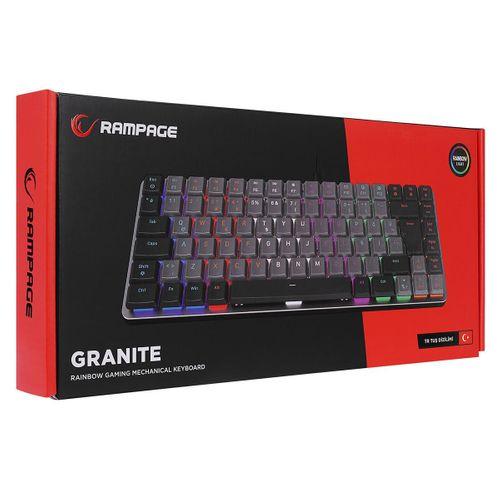 RAMPAGE GRANITE SİYAH/GRİ RED SWİTCH KLAVYE