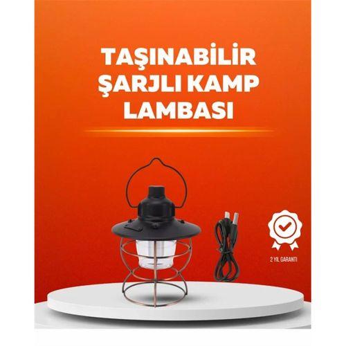 4 Fonksiyonlu Dekoratif Kamp Lambası – Tungsten Ampul, Usb Çıkışlı