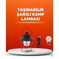 4 Fonksiyonlu Dekoratif Kamp Lambası – Tungsten Ampul, Usb Çıkışlı