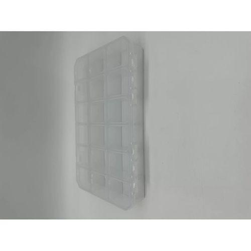 Organizer Plastik Kutu Box 18 Sabit Bölmeli 185x295x40mm