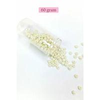 Dökme Cam Kum Boncuk Büyük Boy (6/0) 4 mm - 60 Gram - Krem - BNC107