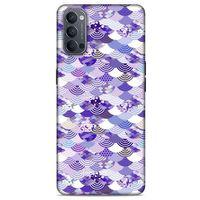Oppo Reno 4 Kılıf Pastel Renkler (15) Antişok Kılıf Mor Beyaz