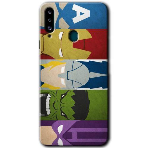 Samsung Galaxy A20s Kılıf Baskılı Kapak - Avengers-1 +Tam Ekran Koruyucu