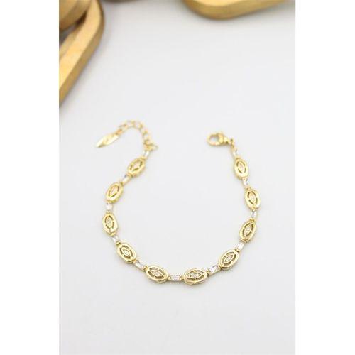 Taşlı Xuping Bileklik - Altın