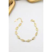 Taşlı Xuping Bileklik - Altın