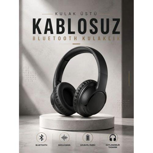 Kulak Üstü Kablosuz Bluetooth Kulaklık Yüksek Ses Kaliteli Anc Özelliği