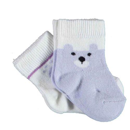 Bibaby Bibaby Biorganic Happy Bear 2'Li Çorap 68413 Lila