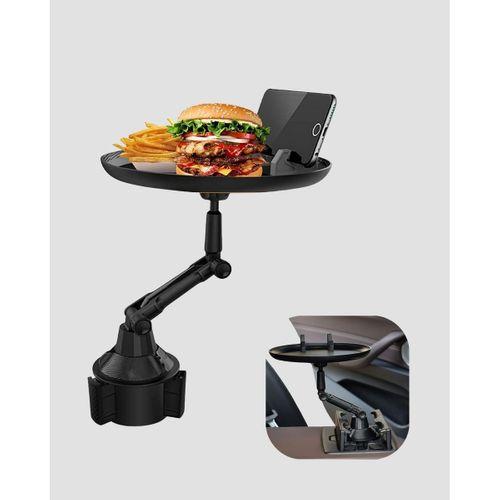 360° Döner Araç Bardaklık Tepsisi Geniş Yemek Alanlı Telefon Standlı