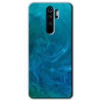 MRCİLETİSİM Xiaomi Redmi Note 8 Pro Kılıf Kapak - Mavi Aura +Hayalet Ekran Yandan Gözükmez