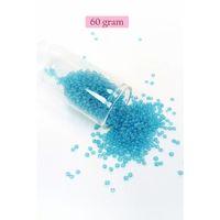 Dökme Cam Kum Boncuk (11/0) 2 mm - 60 Gram -  Şeffaf Camgöbeği - BNC058