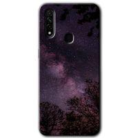 Oppo A31 Kılıf HD Desen Baskılı Arka Kapak - Gece Galaksi