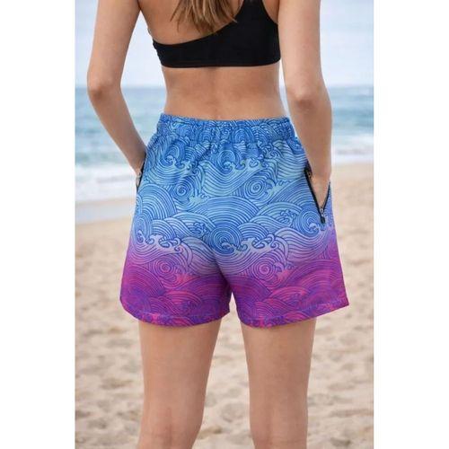 Deniz Şortu Fermuarlı Cepli File Astarlı Hızlı Kuruyan Premium - Çok Renkli