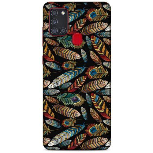 Samsung Galaxy A21s Kılıf Desenli Özel Seri Tüyler (28) Arka Kapak