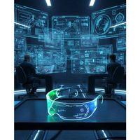 Led Işıklı Rave Gözlüğü 7 Renk 5 Işık Modu Futuristik Tasarım