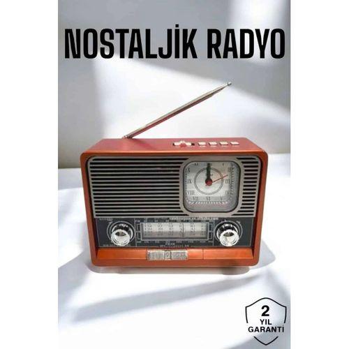 Nostaljik Görünümlü Usb Girişli Bluetooth Bağlantılı Radyo