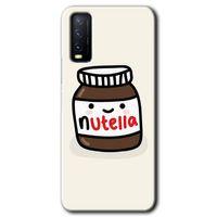 Vivo Y20 Kılıf HD Desen Baskılı Arka Kapak - Nutella Aşkım