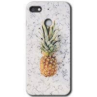 General Mobile GM 8 Go Kılıf HD Desen Baskılı Arka Kapak + Temperli Cam - Ananas