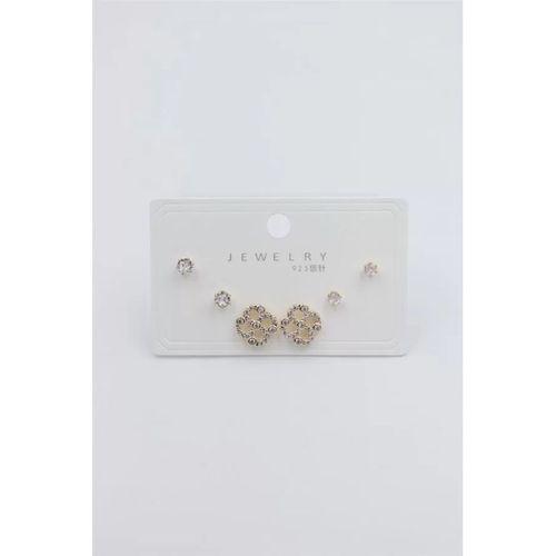 Çoklu Set Küpe - Altın